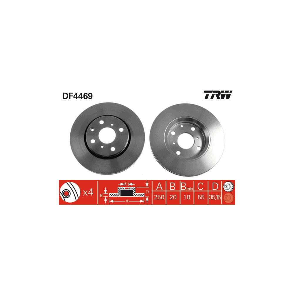 Disc frana TRW DF4469