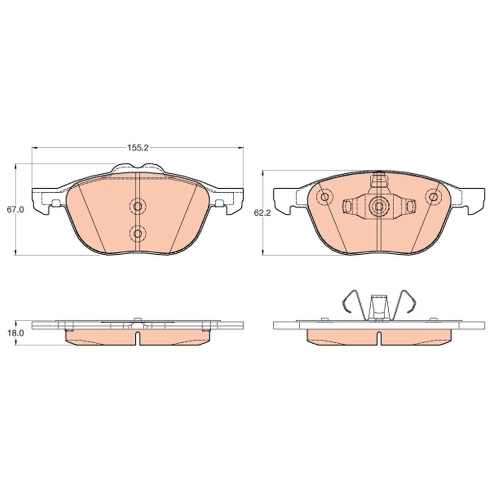Set placute frana disc TRW GDB2043