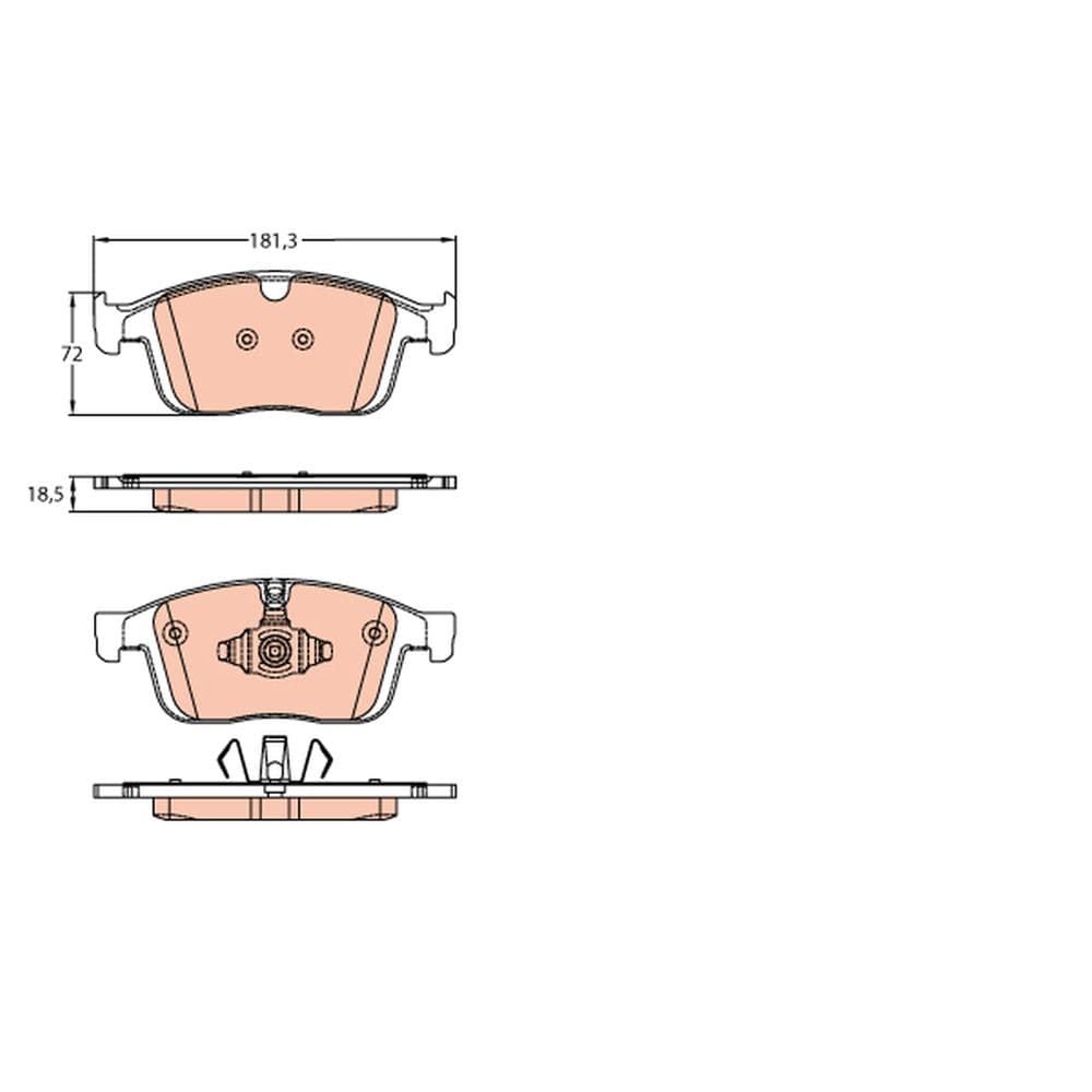 Set placute frana disc TRW GDB2146