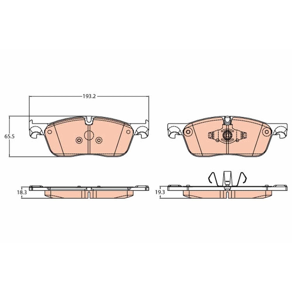 Set placute frana disc TRW GDB2100