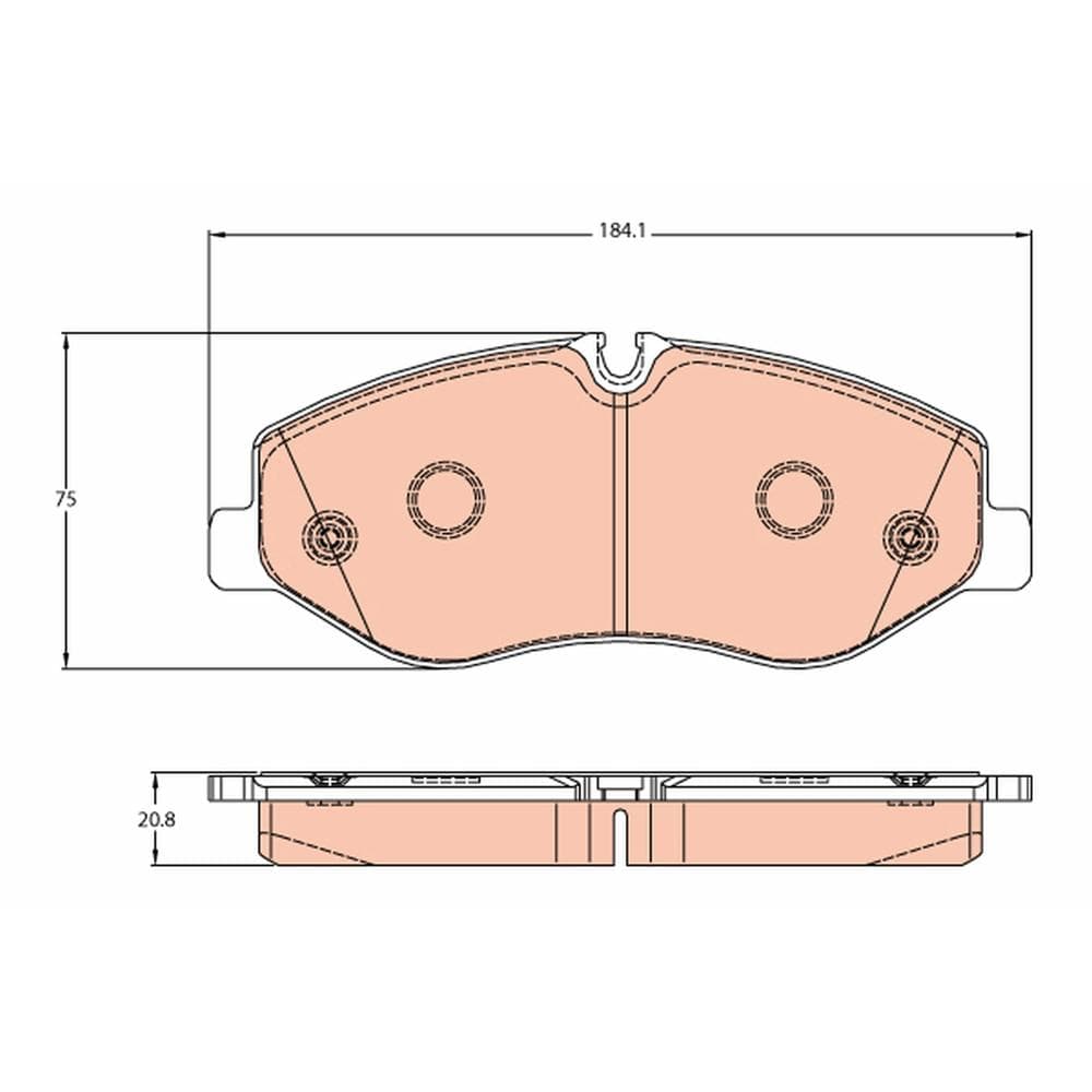 Set placute frana disc TRW GDB2103