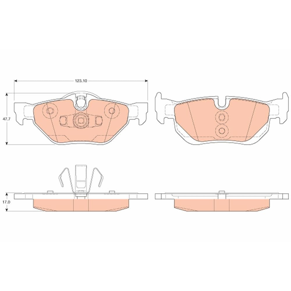 Set placute frana disc TRW GDB2050