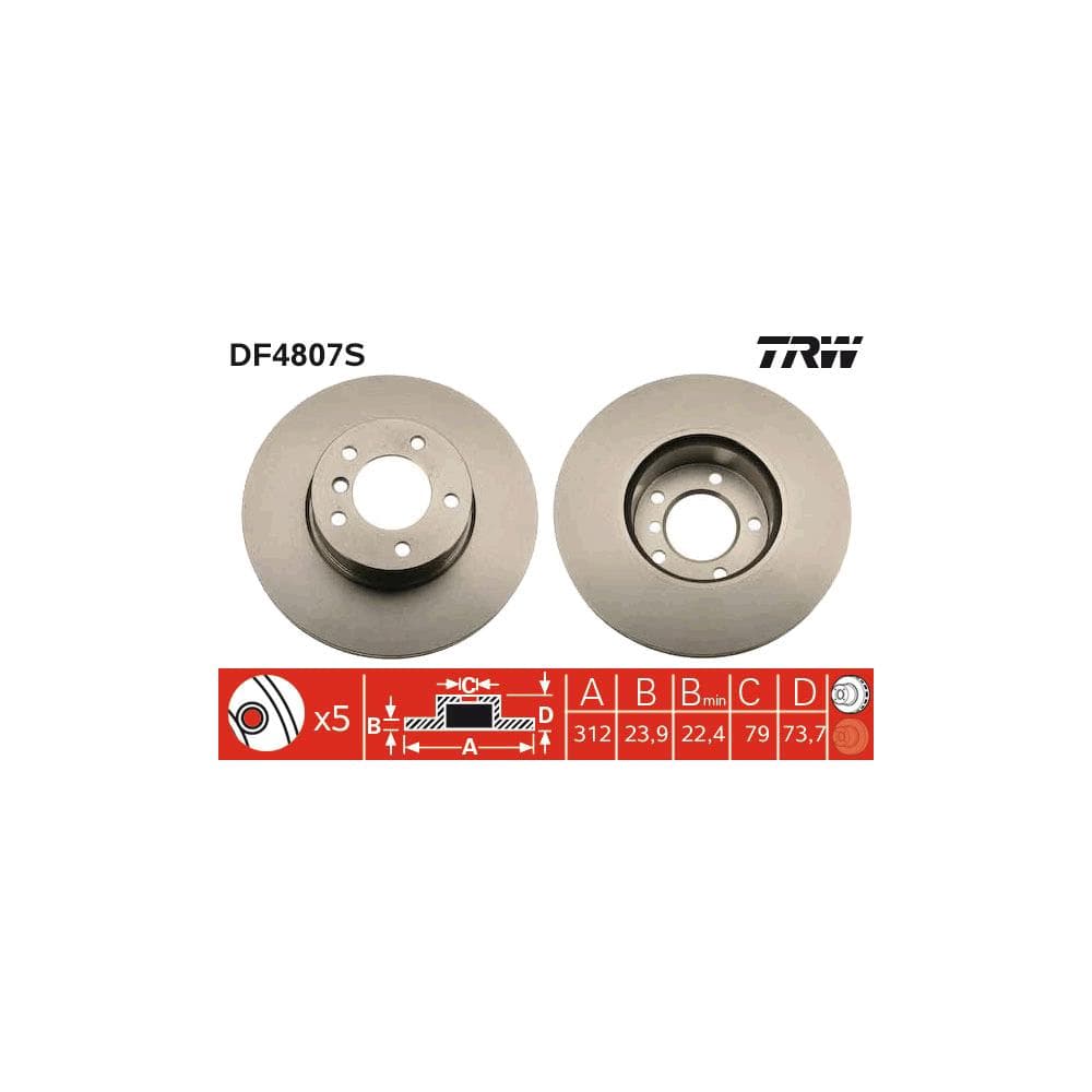 Disc frana TRW DF4807S