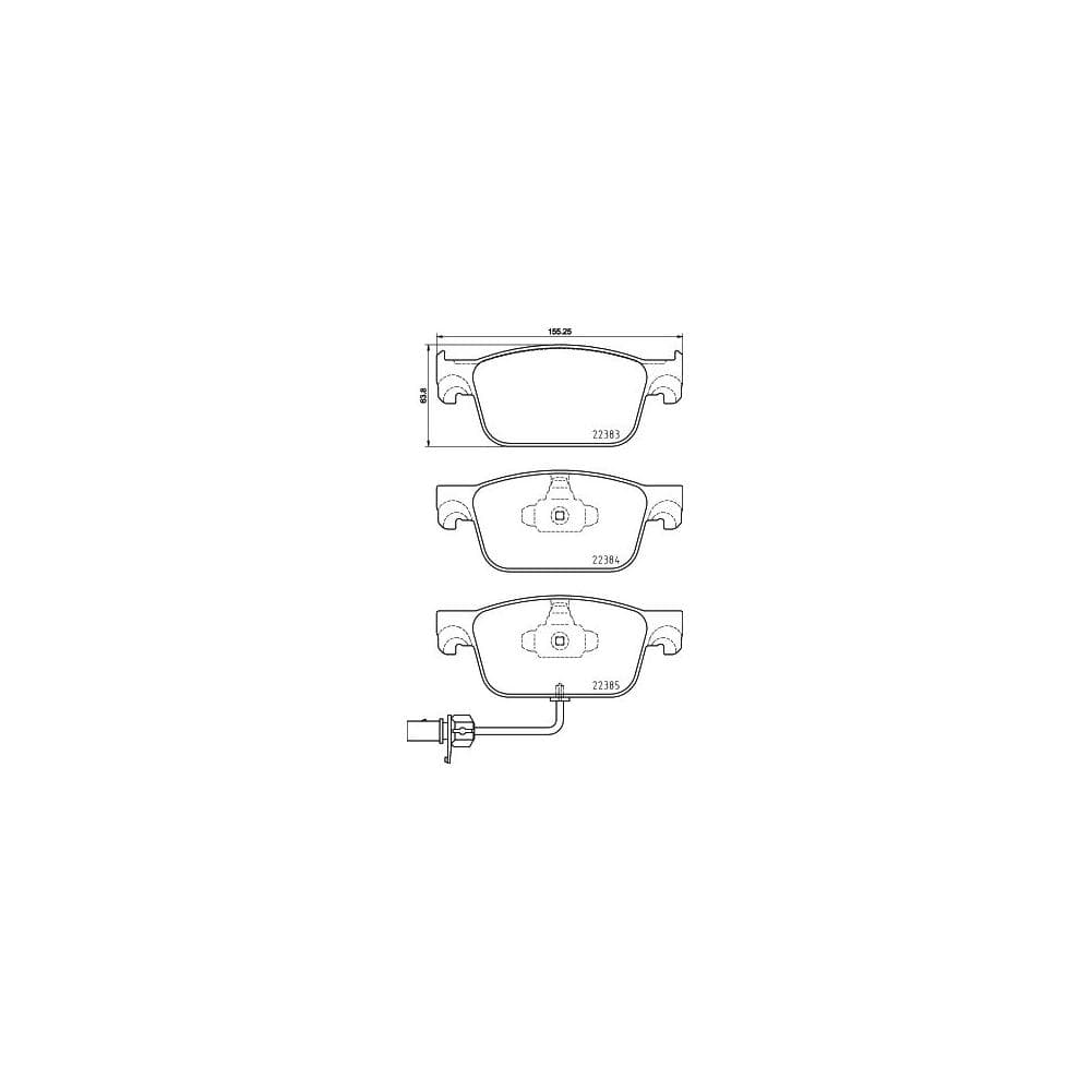 Set placute frana disc BREMBO P 85 153