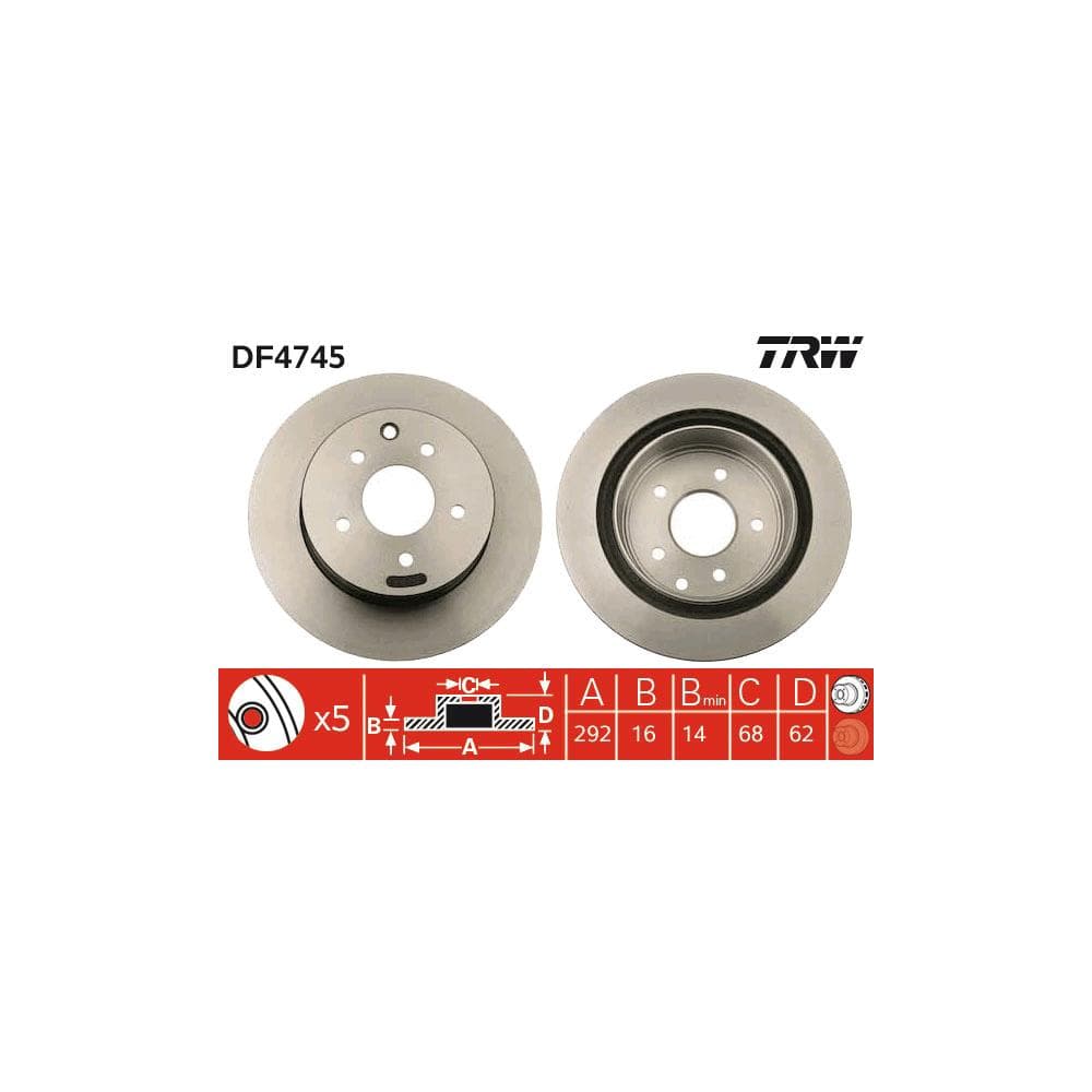 Disc frana TRW DF4745
