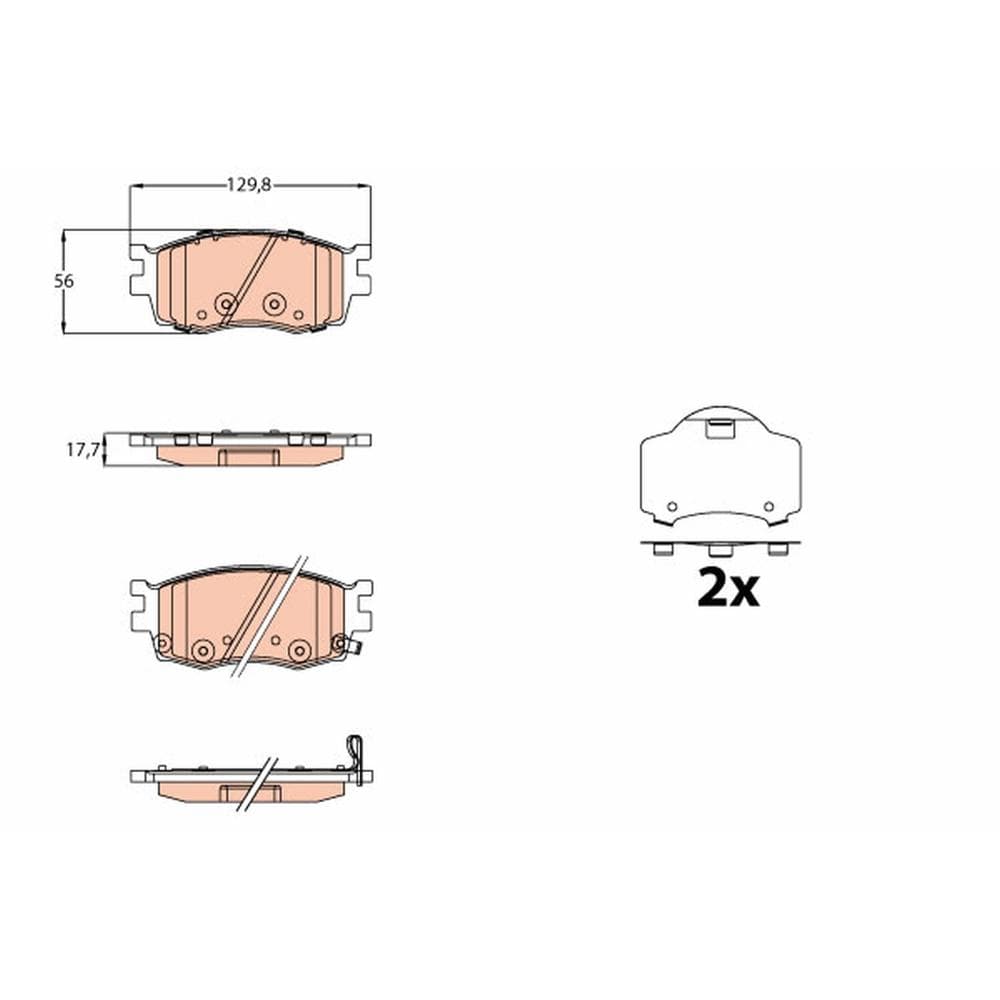Set placute frana disc TRW GDB3626