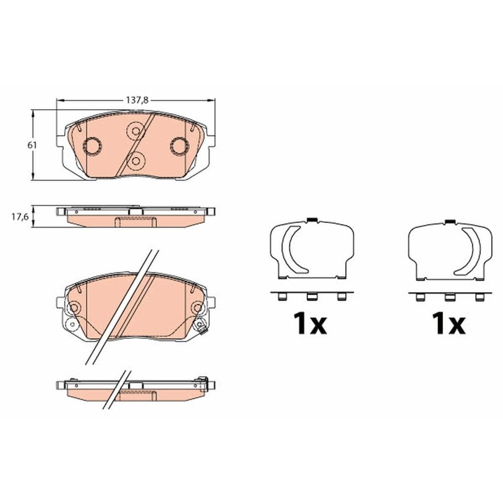 Set placute frana disc TRW GDB3642