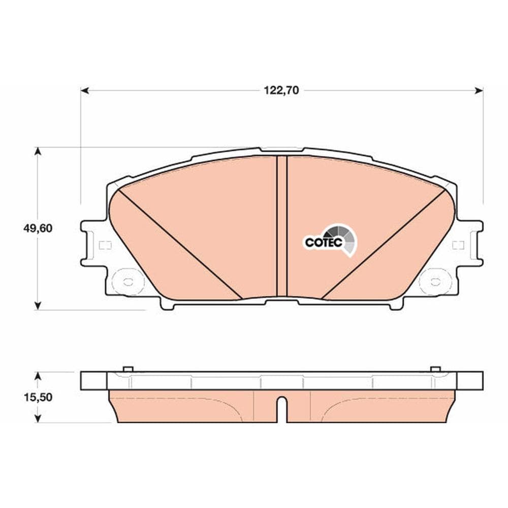 Set placute frana disc TRW GDB4173