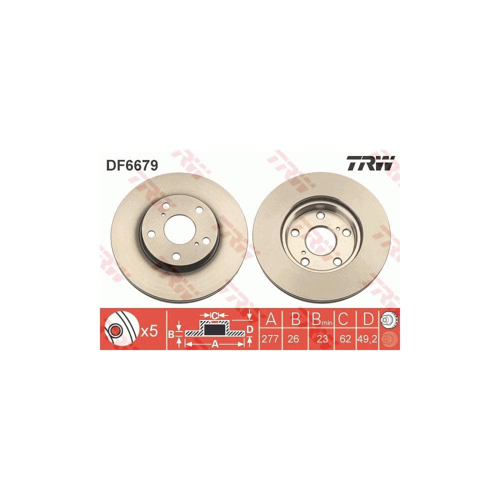 Disc frana TRW DF6679