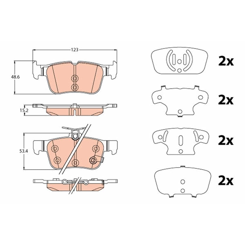 Set placute frana disc TRW GDB2115