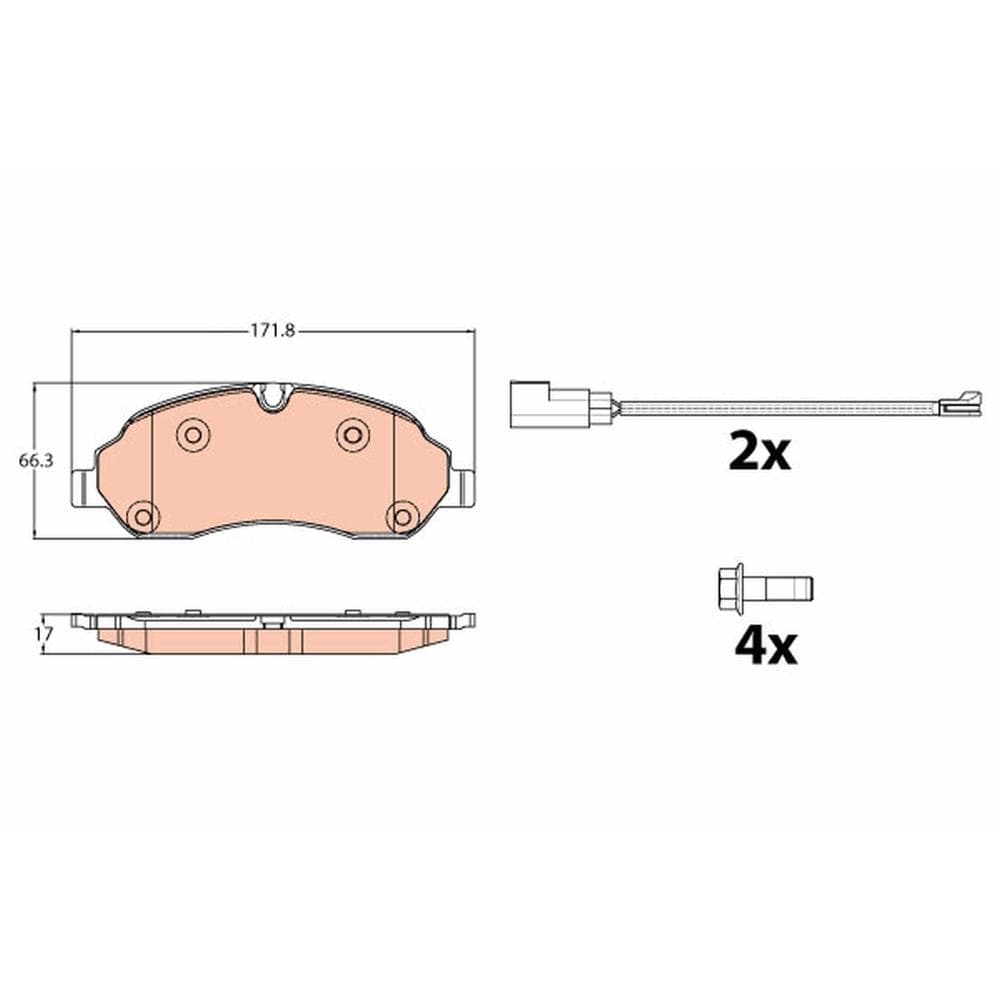 Set placute frana disc TRW GDB2117