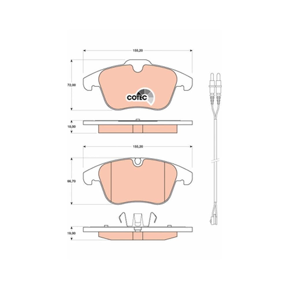 Set placute frana disc TRW GDB1818
