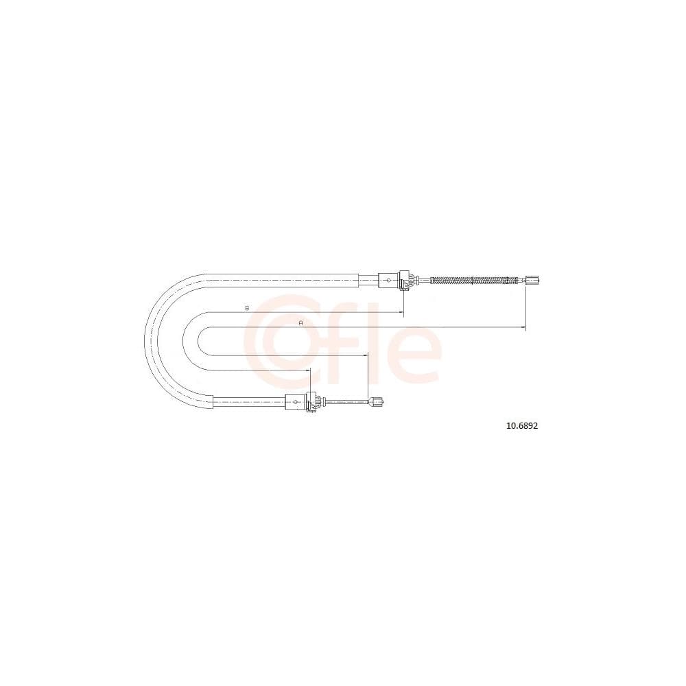 Cablu, frana de parcare COFLE 10.6892