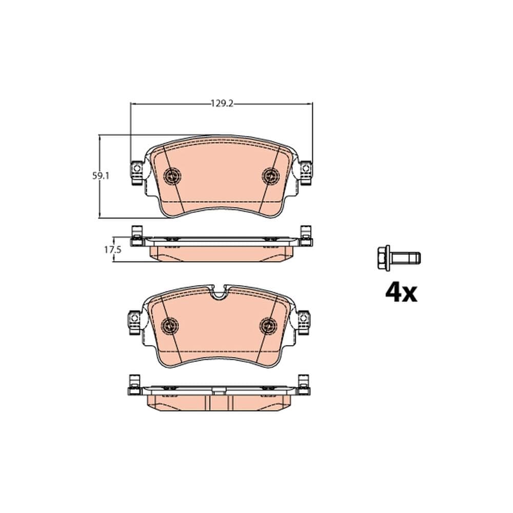 Set placute frana disc TRW GDB2132
