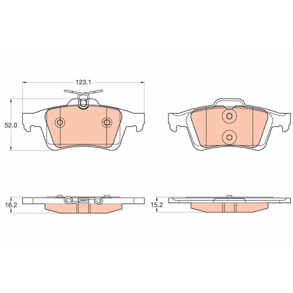 Set placute frana disc TRW GDB2033