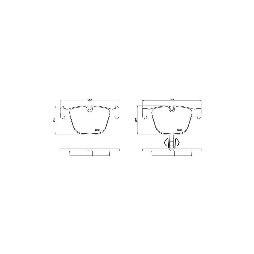 Set placute frana disc BREMBO P 06 053