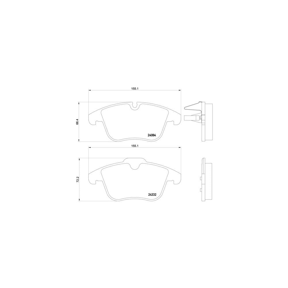 Set placute frana disc BREMBO P 61 106
