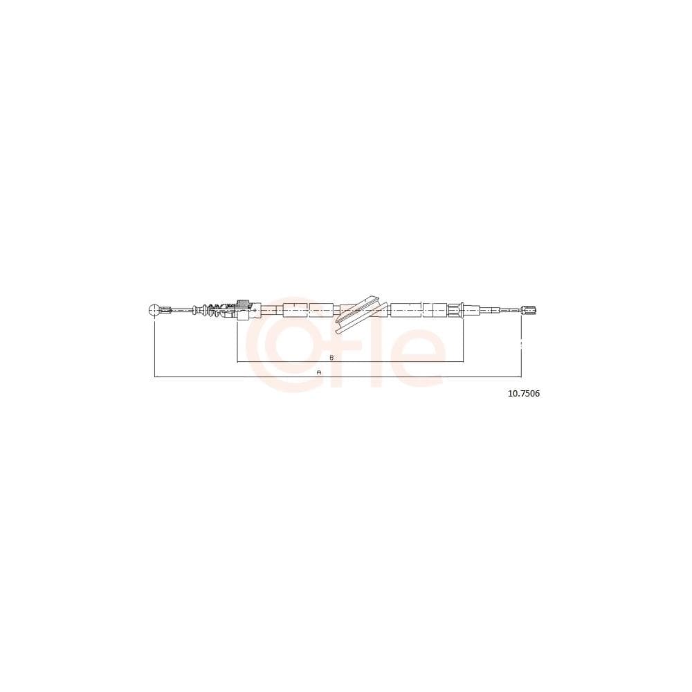Cablu, frana de parcare COFLE 10.7506
