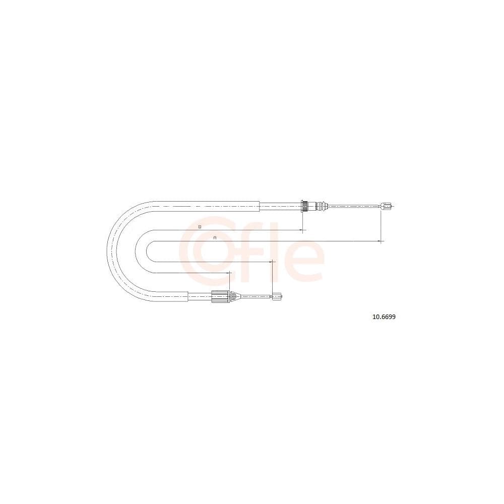 Cablu, frana de parcare COFLE 10.6699
