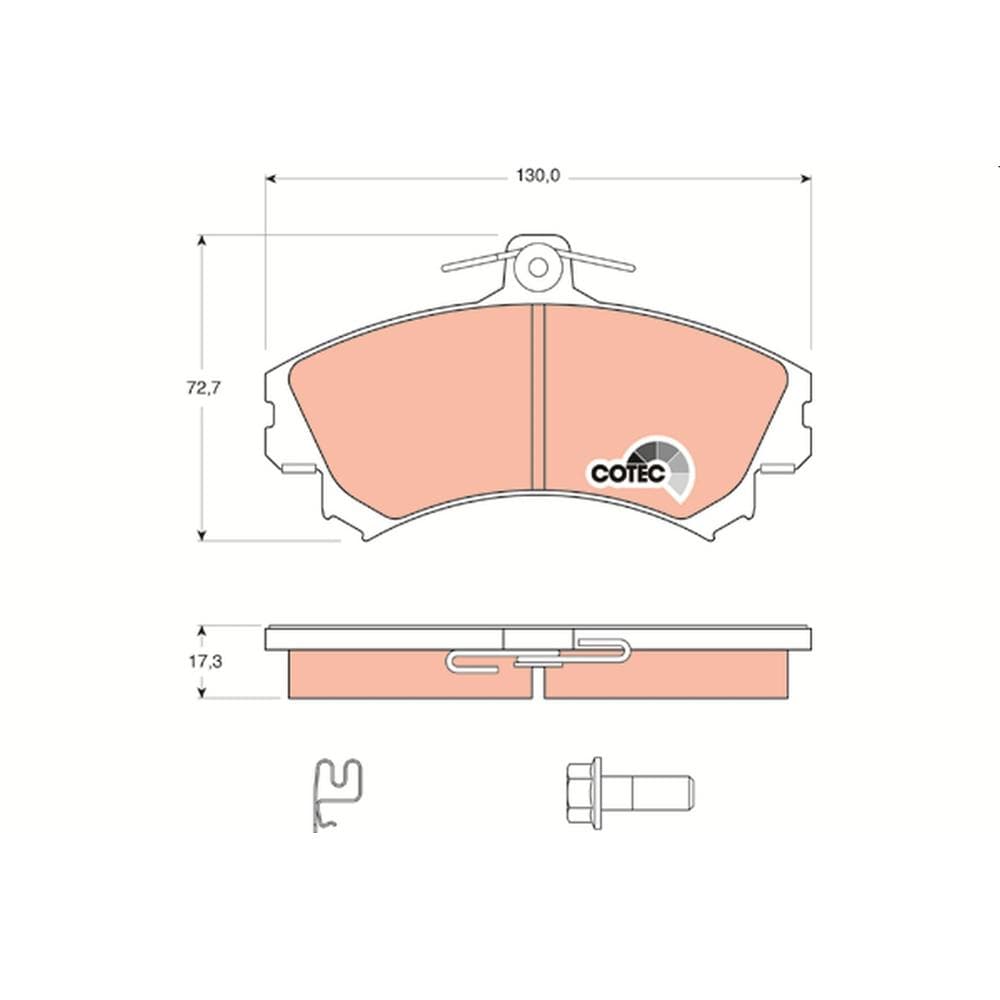 Set placute frana disc TRW GDB1584