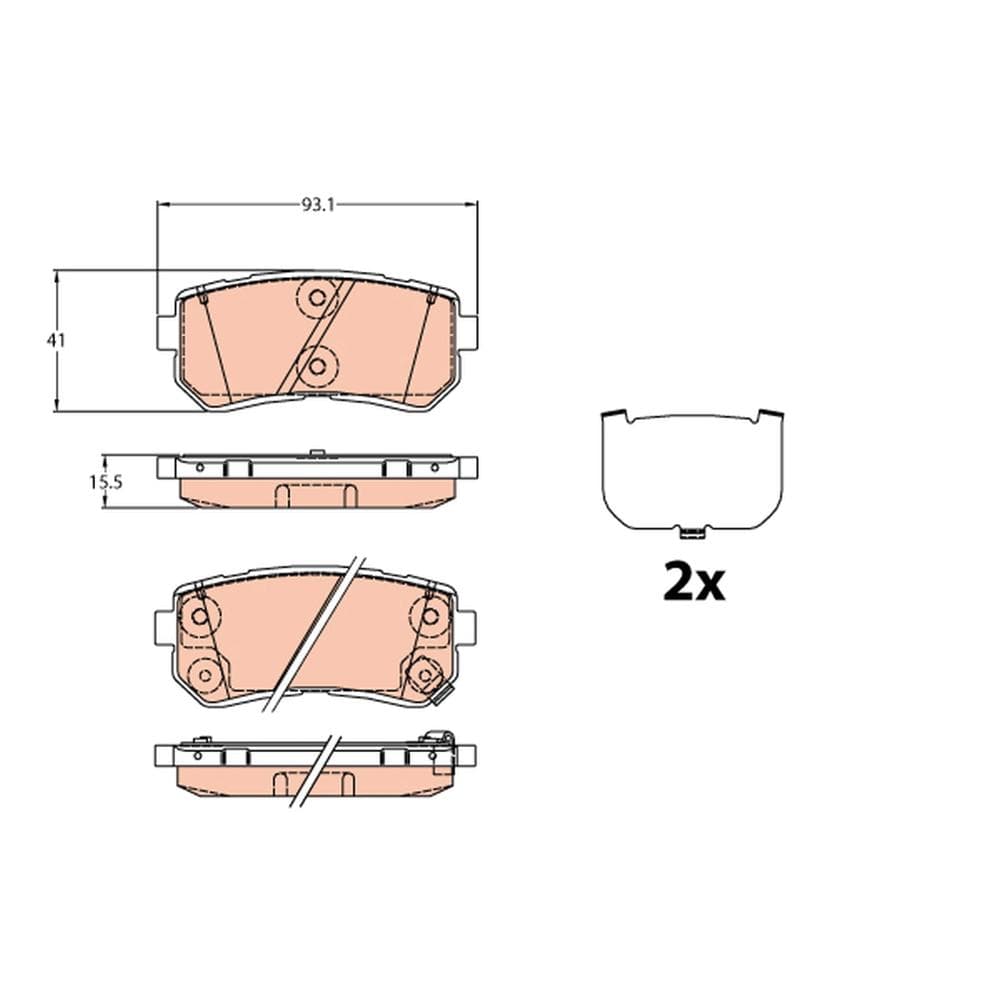 Set placute frana disc TRW GDB3636