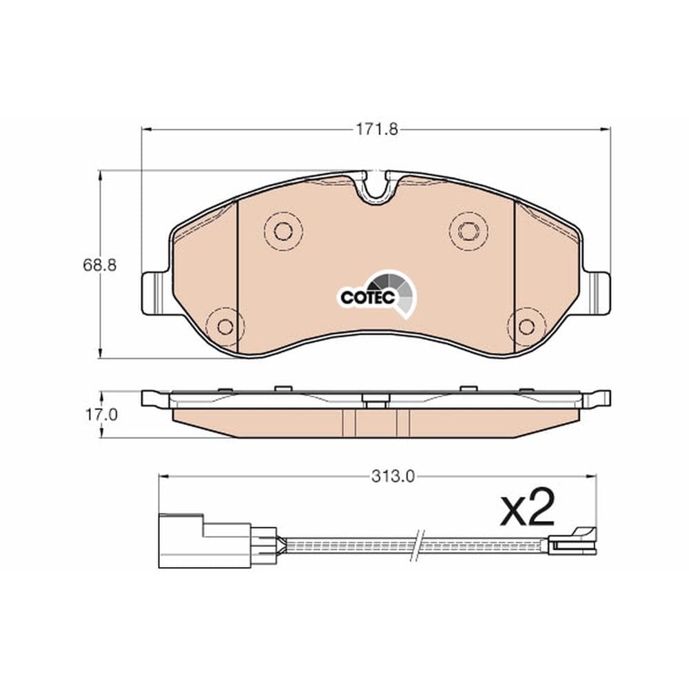 Set placute frana disc TRW GDB1967
