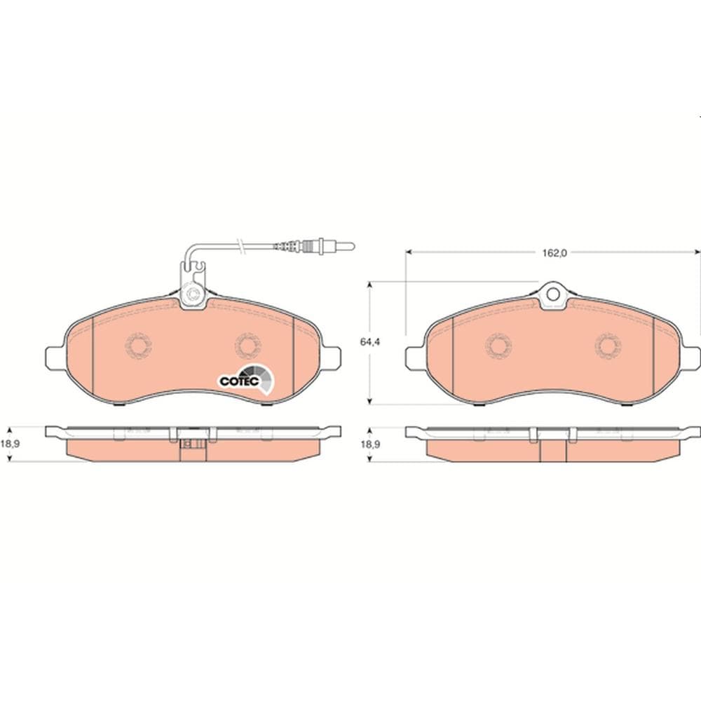 Set placute frana disc TRW GDB1718
