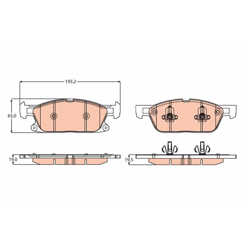 Set placute frana disc TRW GDB2167