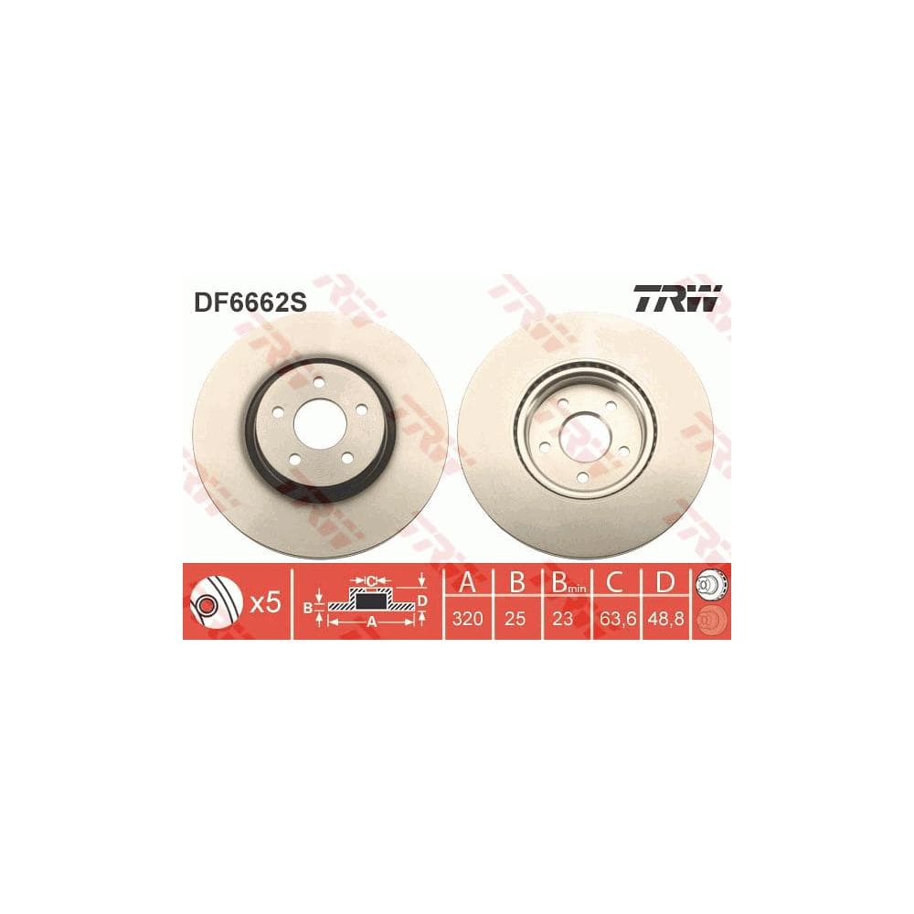 Disc frana TRW DF6662S