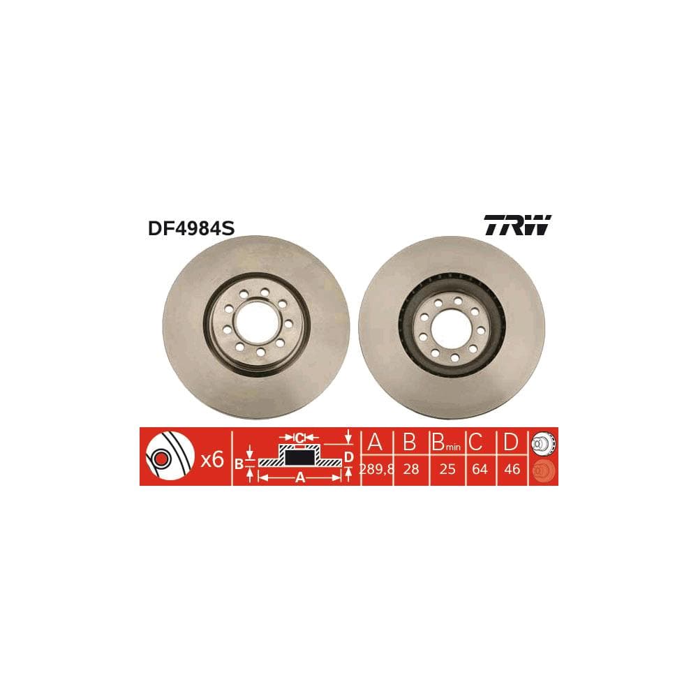 Disc frana TRW DF4984S