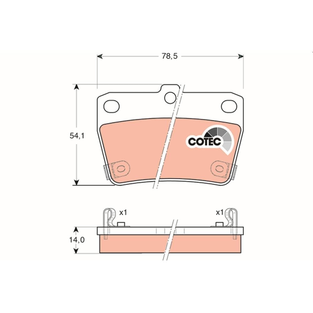 Set placute frana disc TRW GDB3279