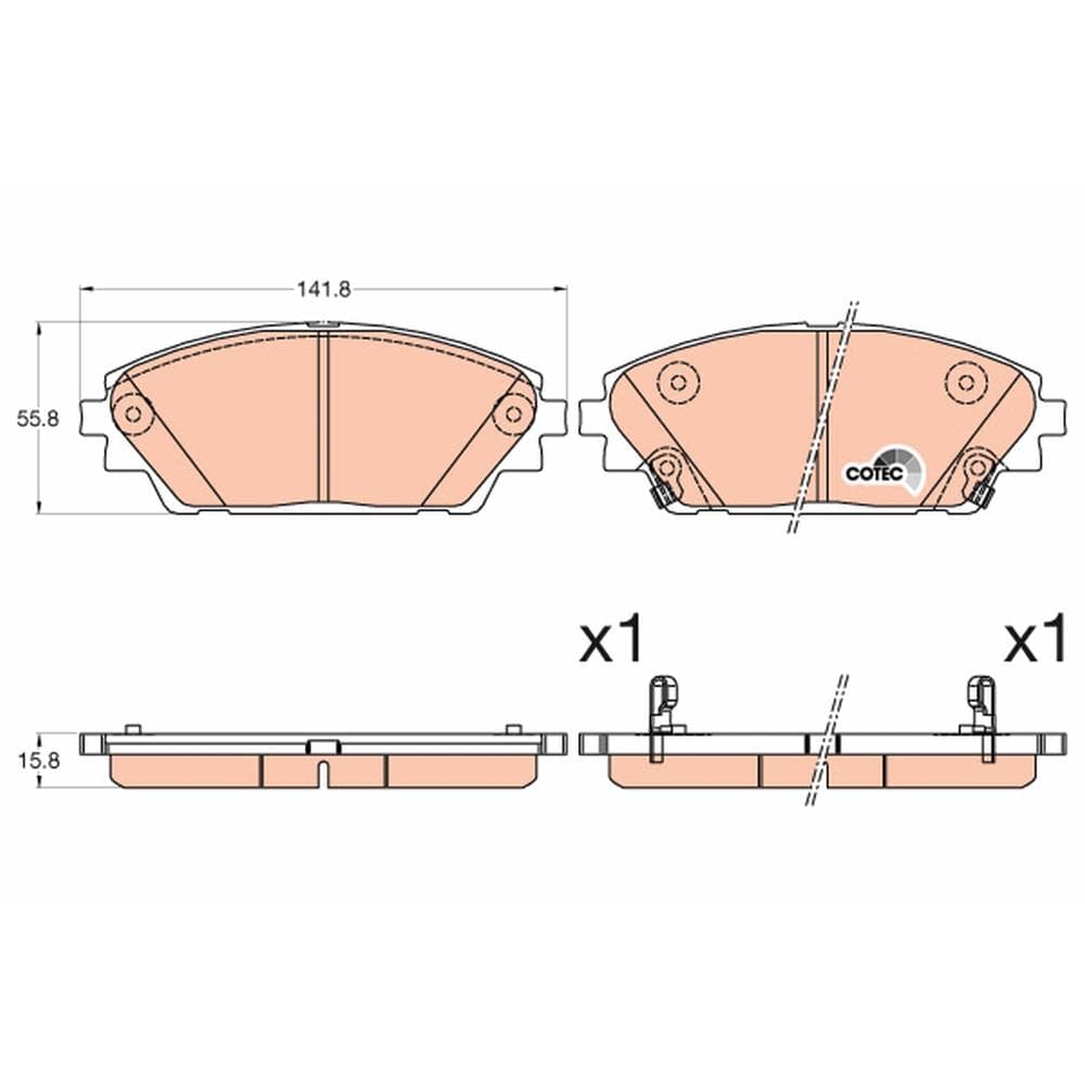 Set placute frana disc TRW GDB3592