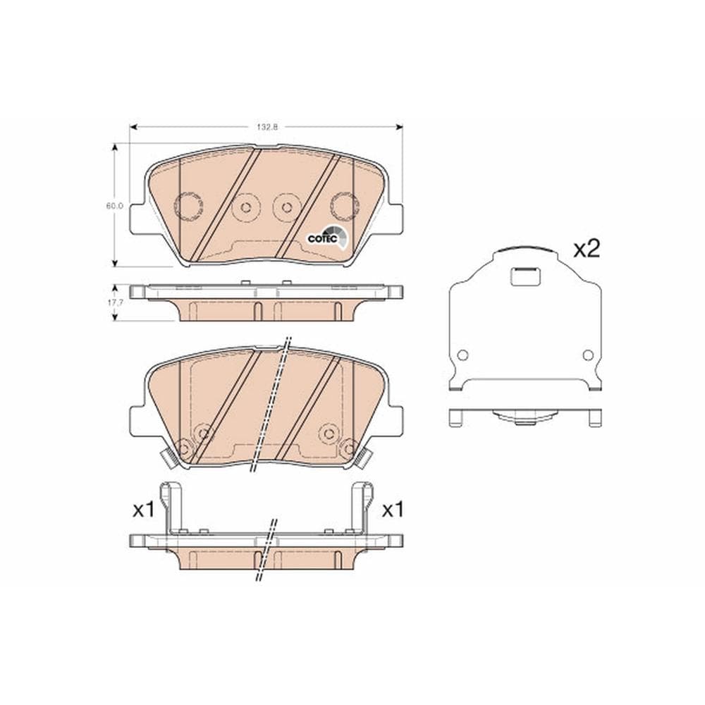 Set placute frana disc TRW GDB3549