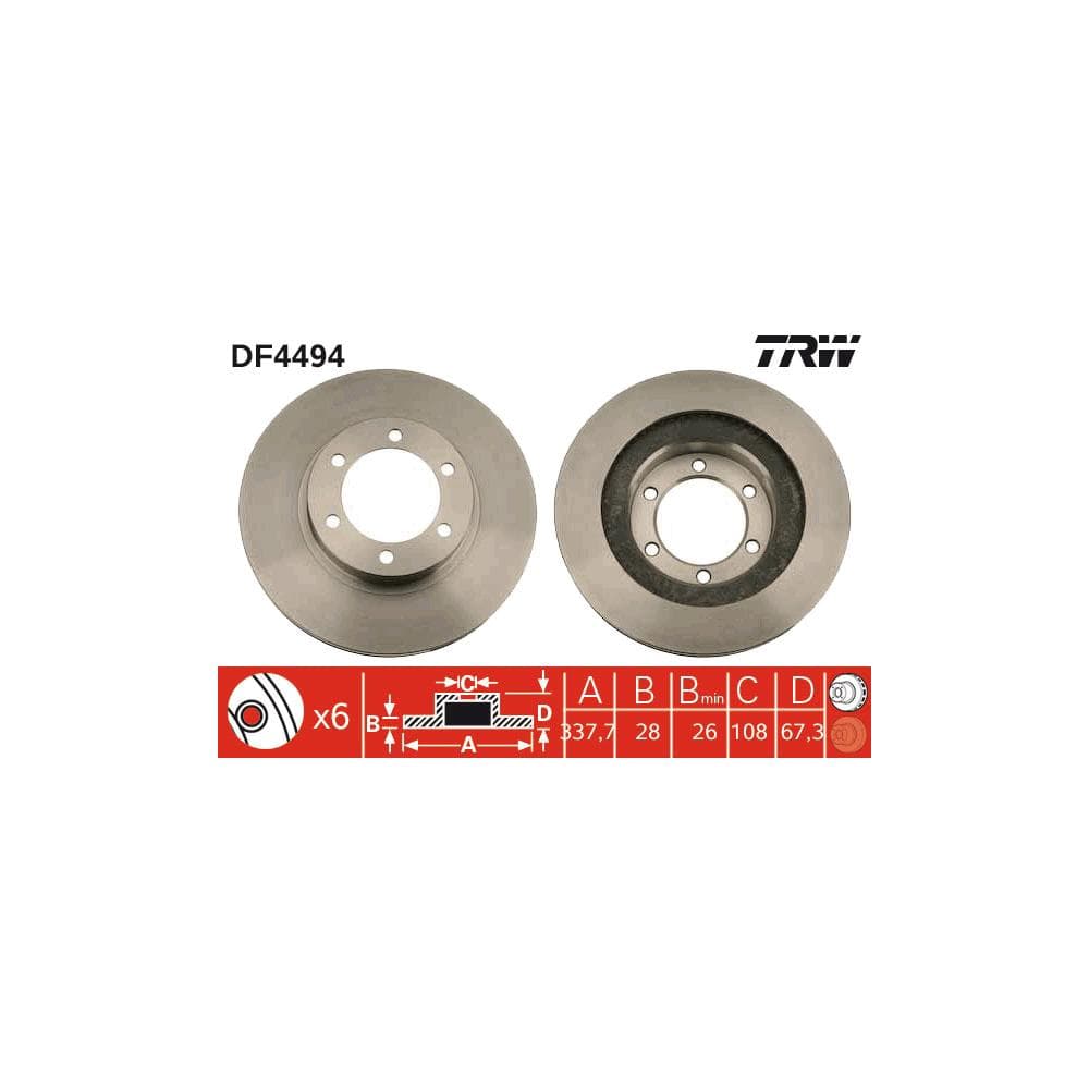 Disc frana TRW DF4494