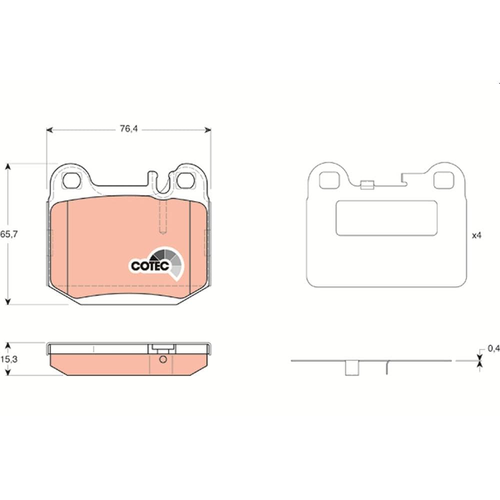 Set placute frana disc TRW GDB1457