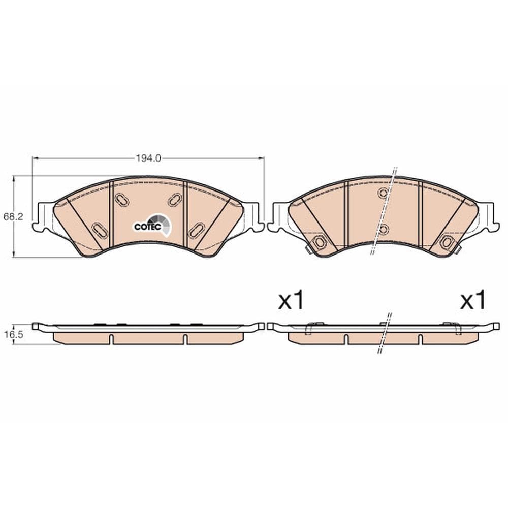 Set placute frana disc TRW GDB2005