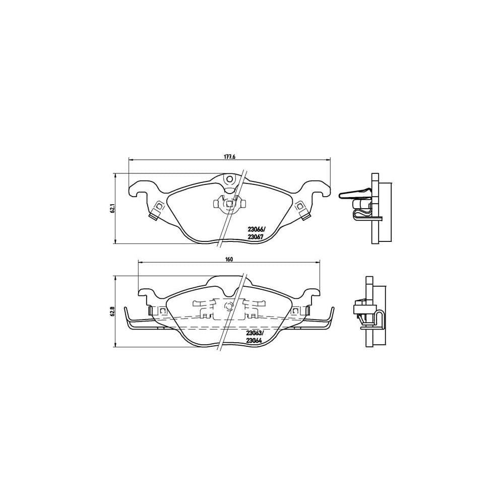 Set placute frana disc BREMBO P 59 030