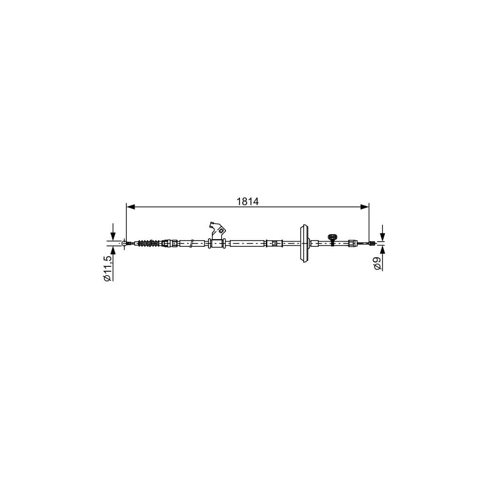 Cablu, frana de parcare BOSCH 1 987 482 502