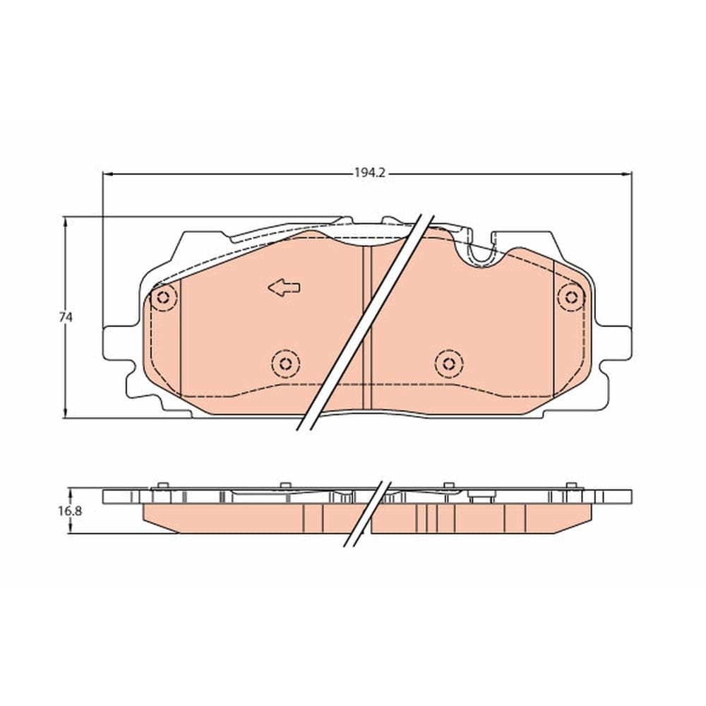 Set placute frana disc TRW GDB2158
