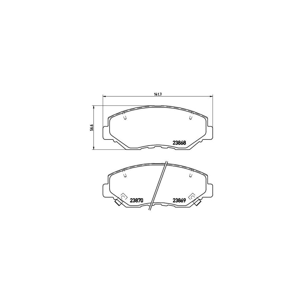 Set placute frana disc BREMBO P 28 035