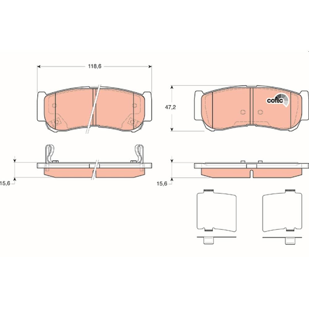 Set placute frana disc TRW GDB3419