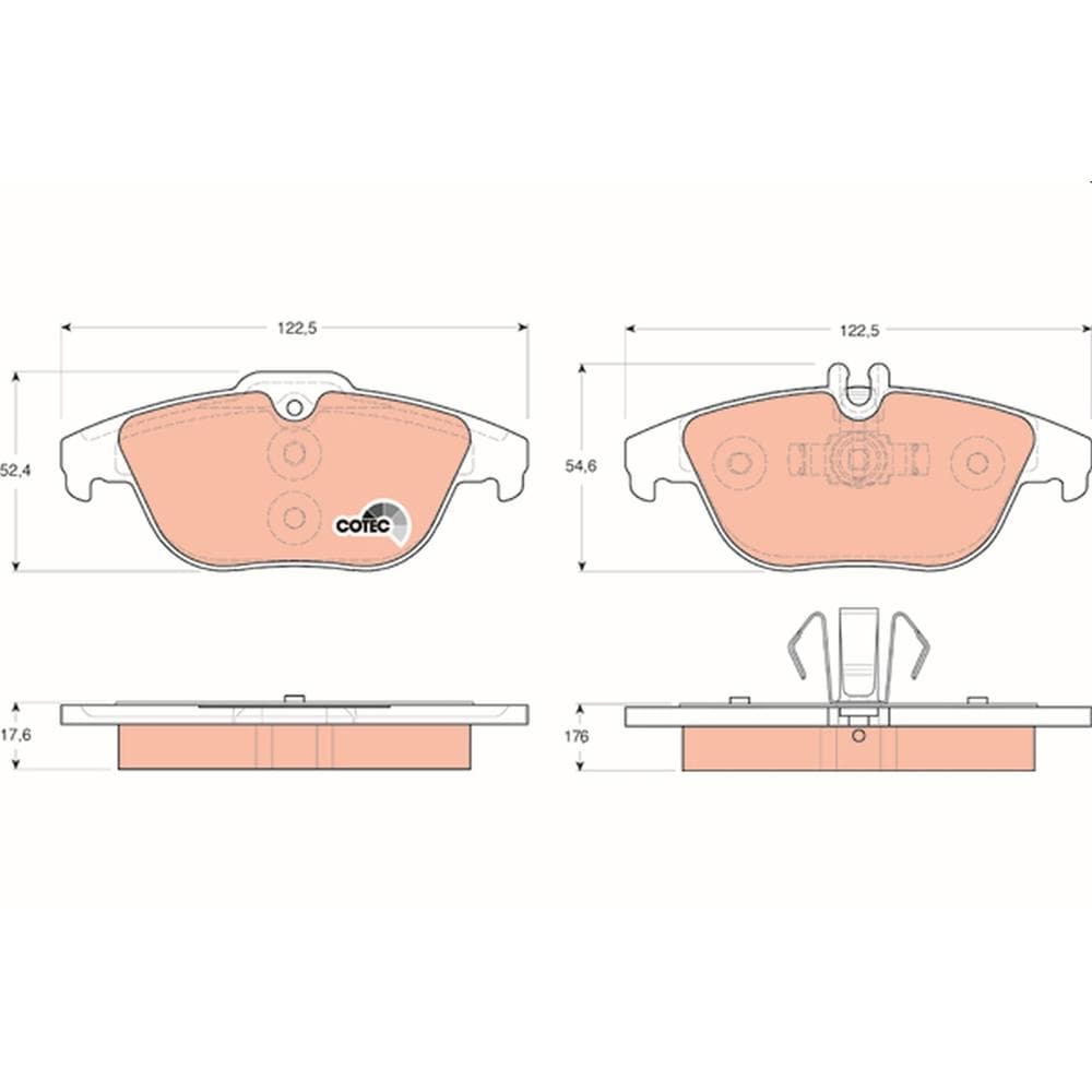 Set placute frana disc TRW GDB1738