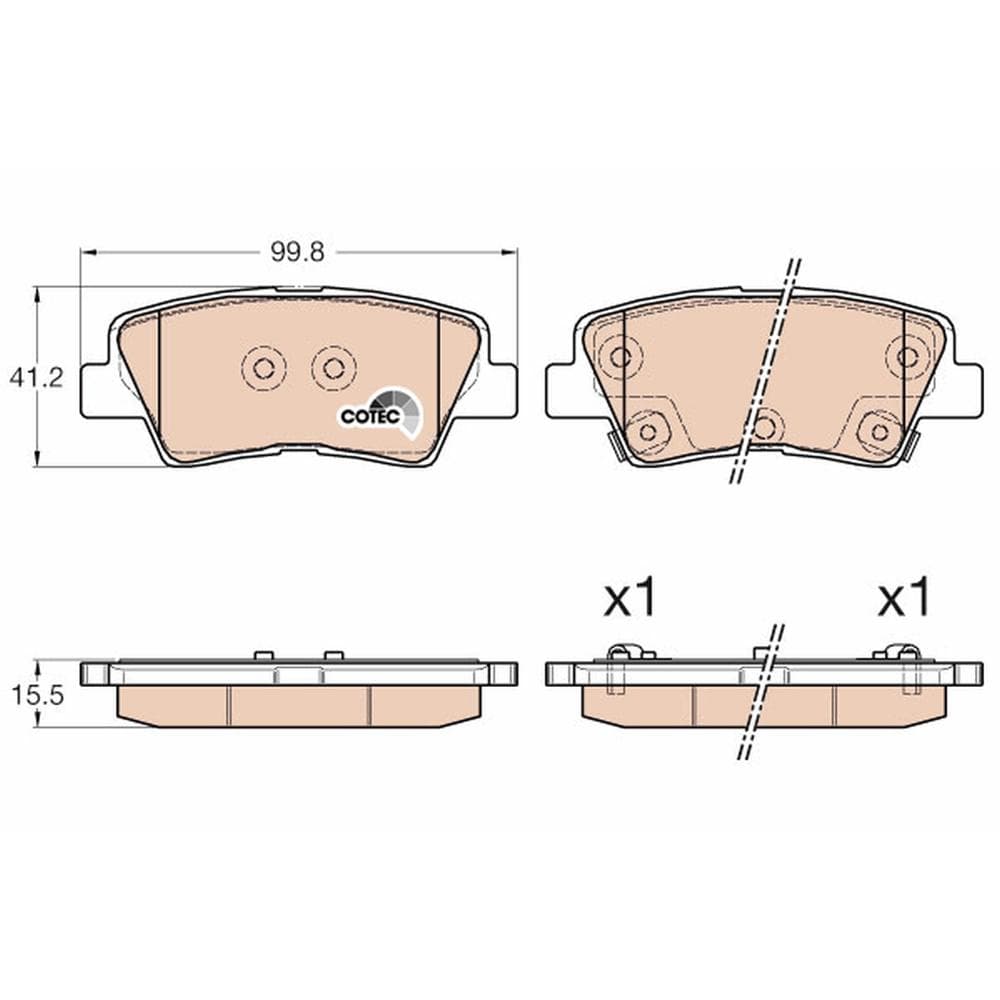 Set placute frana disc TRW GDB3537