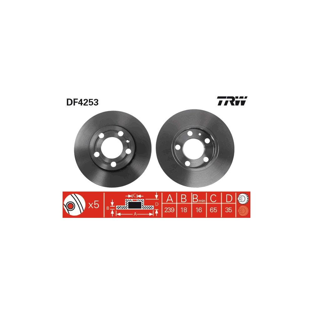 Disc frana TRW DF4253
