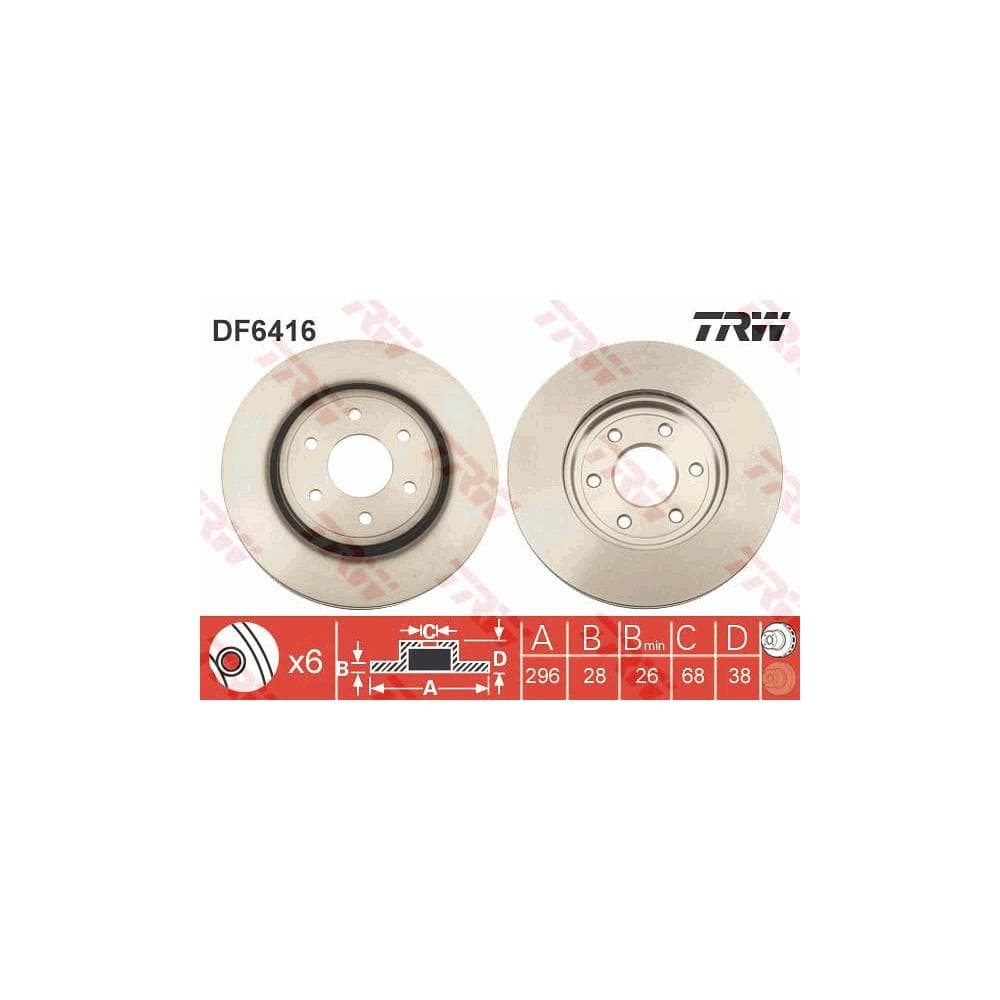Disc frana TRW DF6416