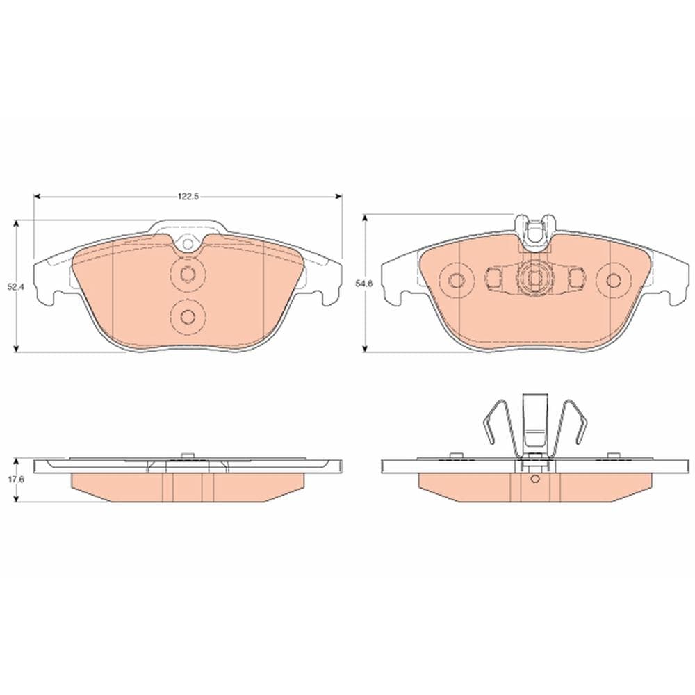 Set placute frana disc TRW GDB2051