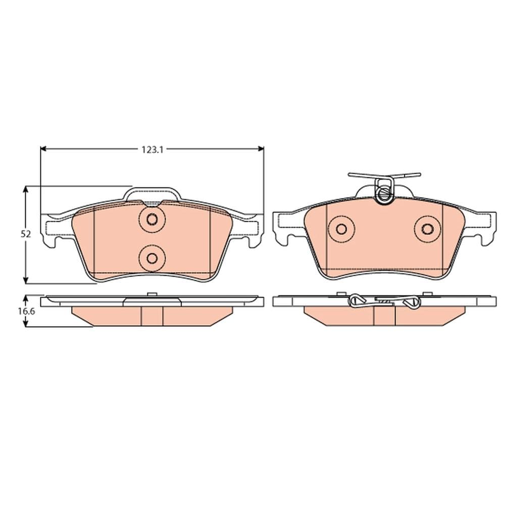 Set placute frana disc TRW GDB2086
