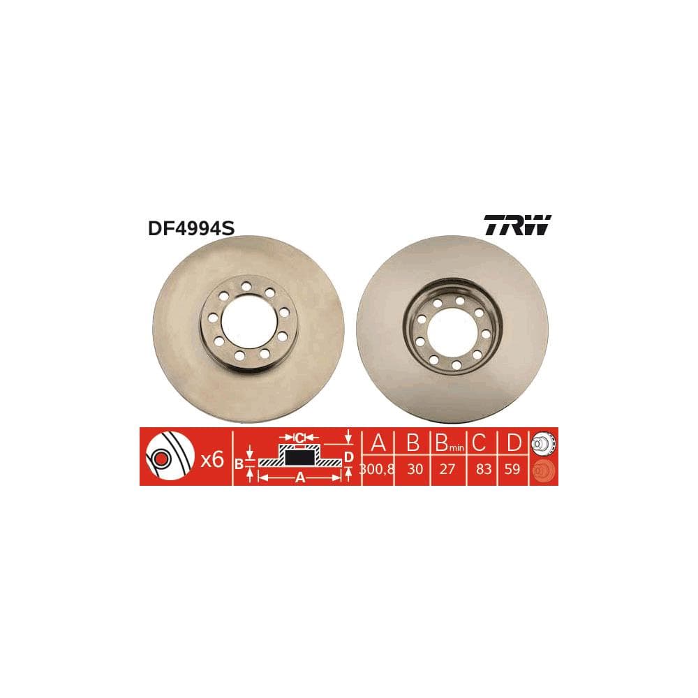 Disc frana TRW DF4994S