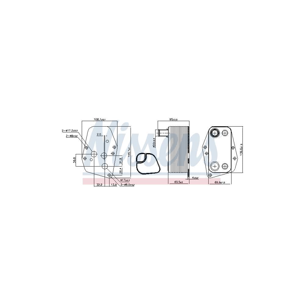 Radiator ulei, ulei motor NISSENS 90904