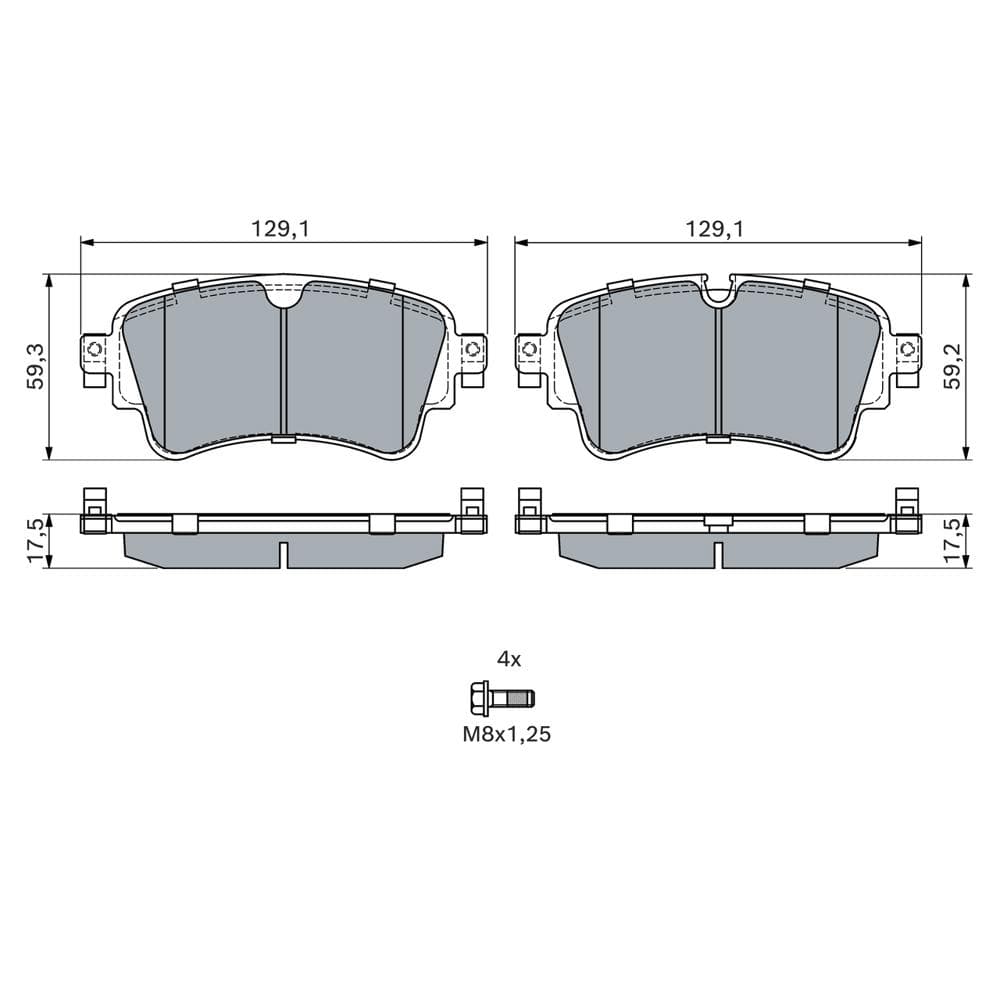 Set placute frana disc BOSCH 0 986 494 833